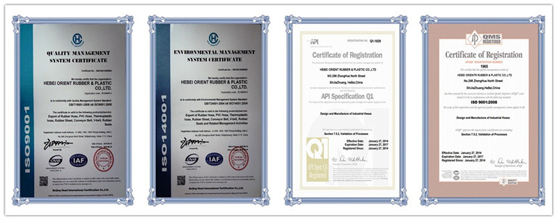 certificate of hydraulic hose 